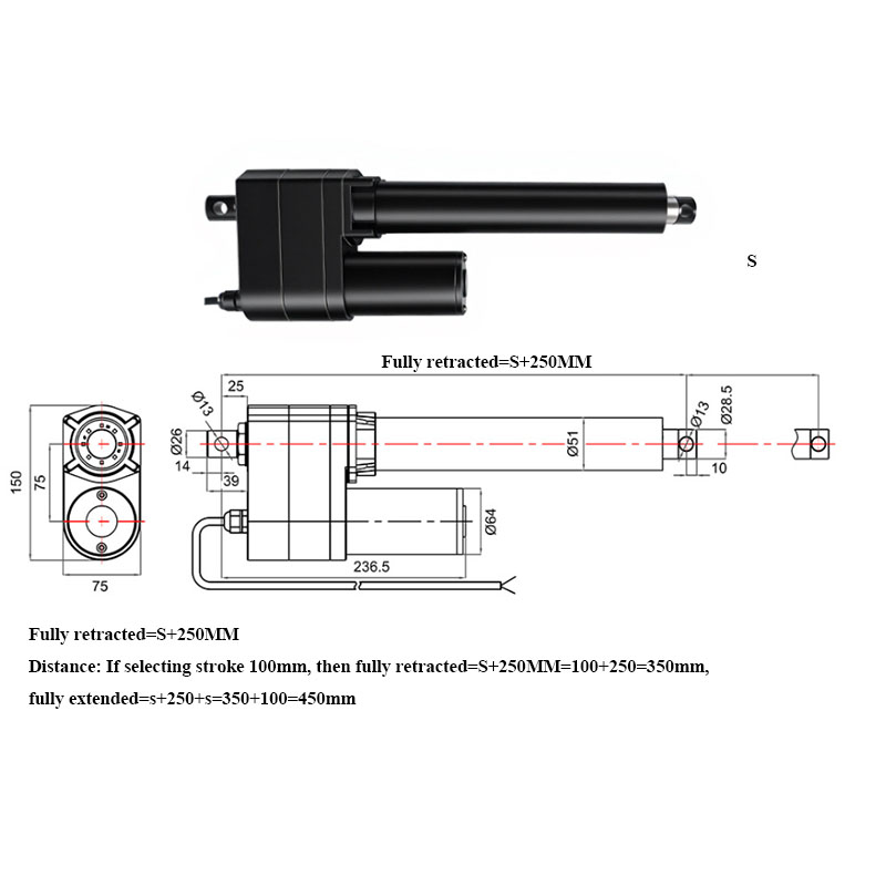 Actionneur linéaire DC 12V 24V - Fishing Rod Telescopic avis et prix