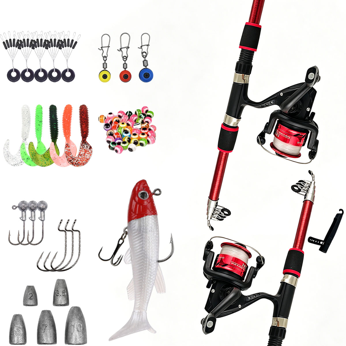 Ensemble canne à pêche et moul - Fishing Rod Combo avis et prix